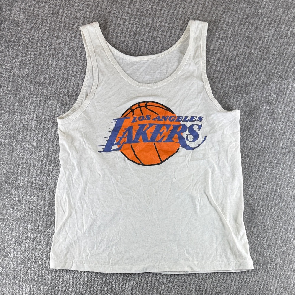 Vintage Los Angeles Lakers Graphic Basketball Shirt Tank Top Shirt Rare Size M?